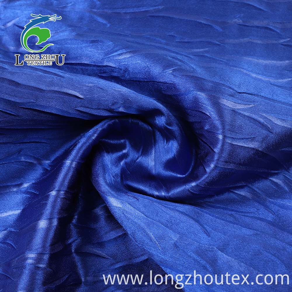 Back Crepe Satin PD Crumpled Fabric